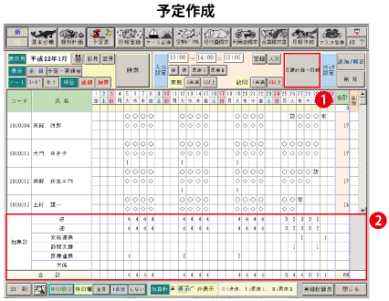 予定作成